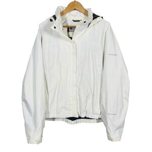 Columbia Full Zip Titanium Jacket Long Sleeve White Cream Hooded Sport Winter XL